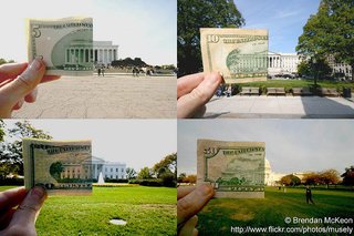 Monuments and the currency with their likenesses.