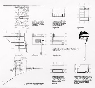 This Lake House Is a Living Piece of Architecture History - Photo 13 of 21 - An original sketch from Richard Meier's office.