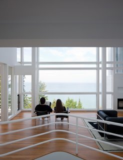 This Lake House Is a Living Piece of Architecture History - Photo 20 of 21 - The pair take in the expanse of Lake Michigan. The Douglas House's views are completely unencumbered.