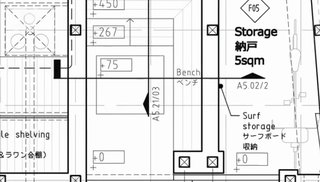 The original blueprints are redrawn with special symbols that denote which joint to use at each post and beam intersection.