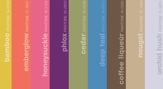 Pantone just released their lineup of fall colors.