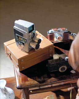 A series of classic cameras.