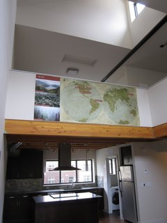 More design integration at work—here we’ve pursued deep daylighting into the homes, with a high clerestory in each unit. This was taken on a very cloudy, rainy day on one of the north facing units. The home is completely comfortable without lights on, providing obvious living and energy benefits.