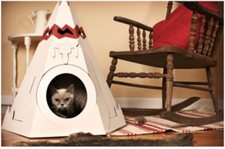 This paper cat house is by Canada's Loyal Luxe.