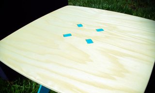 The tops of Modern Farm Furniture's tables and stools come in two options: ash or walnut. Shown here is the ash version.