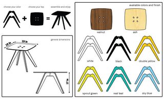Here are all the options for their end table. The pieces come flat-packed and assembly is a breeze.