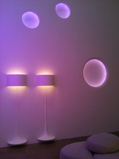 The lights cycled through a spectrum of colors.