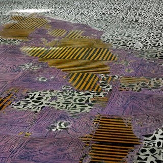 As time passes, the carpet of multi-layered paint wears down to reveal where the most traffic occurs.