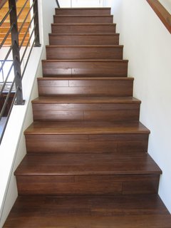 FSC-certified bamboo stair treads and flooring.