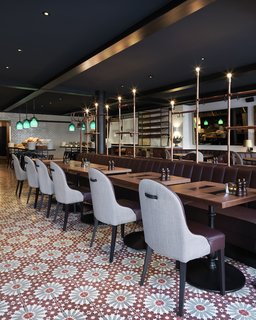 I love the Moroccan-style tile used throughout the bar and restaurant.