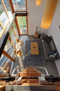 Here's a bird's eye view of the living area from the loft.