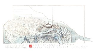 From Frank Lloyd Wright’s fairytale Opera House and Alvar Aalto’s Museum of Fine Arts (both unbuilt) to Josep Lluís Sert’s U.S. Embassy and Gio Ponti’s Development Board of Iraq headquarters (both still standing), the exhibition allows us to imagine what Baghdad could have been. <br><br>Frank Lloyd Wright, Plan for a Greater Baghdad, 1957-1959, Baghdad, Iraq.