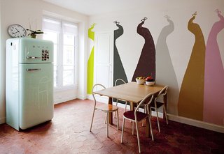 The colorful Peacocks pattern. Customers can select their own colors depending on just how mod and Liberace they're feeling (ahem).