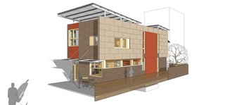 A number of people from the local green building community are working on the House of the Future, in conjunction with the 50th Anniversary of the 1962 Seattle World’s Fair (I am part of an energy design subgroup). We are expecting hundreds of thousands to tour the home. This home will be on display at Seattle Center but then be moved to Rainier Vista in south Seattle as a Habitat for Humanity home. Photo courtesy of The Miller Hull Partnership.