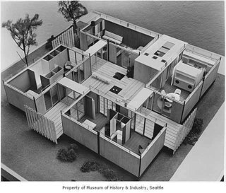 A model of the original House of the Future, 1962 World’s Fair, Seattle.