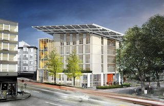 The Bullitt Center goes beyond zHome and aims to fully achieve the Living Building Challenge standard. This inspiring building, designed by Miller+Hull Architects, is being built by one of the preeminent Pacific Northwest environmental philanthropic organizations, the Bullitt Foundation. It is located squarely in the Pike/Pine corridor of Seattle, close to Seattle University, and is sure to impact the future of building regionally and nationally. It is slated for completion later this year. Photo courtesy of The Miller Hull Partnership.