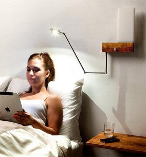 ...and, with the arm pulled out, used as a reading light.