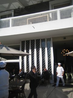 A closer look at the period detailing on the facade. I was reminded of the grille of a big old Cadillac.