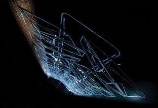 The Making of Screenplay: Part 2 - Photo 3 of 5 - Pendulum Plane is a permanent ceiling installation made of aluminum tubes at WUHO gallery in Hollywood, CA. Photo by Scott Mayoral.