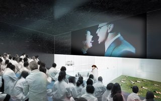 Teachin classroom, by means of the Abramovic Method.