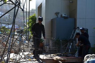 The Making of Screenplay: Part 7 - Photo 8 of 9 - Construction of the seating element.