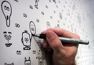 Cavern is a bicoastal design firm specializing in wallpaper. They are environmentally friendly and silk-screen their unique designs by hand. One of the new designs, I see you, features a google eye pattern on which people can draw their own creations. $155 per roll.