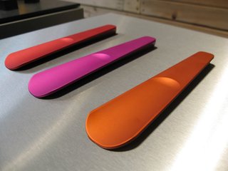 "The only thing that doesn't have a story is the shoe horn," Ascalon says. "Frederick and I wanted to design a sexy shoe horn because there are no sexy shoe horns. As we thought about it we realized there is a story there, because sometimes we just want to stylize something. So we called it Achilles."
