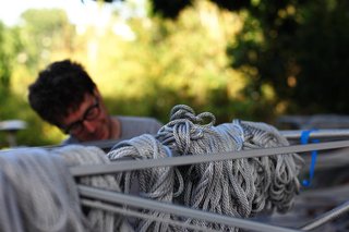 Managing 25 bundles of rope per bay. Photo by Clifford Ho.