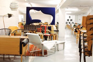 Aalto stools are a staple at Artek 2nd Cycle, a 2,400-square-foot store in Helsinki that specializes in mid-century vintage wares, much of them harvested from estate sales around Finland.
