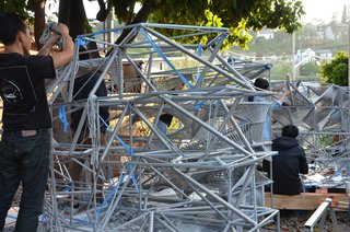 A few of the amazing staff and volunteers working tirelessly on the installation.