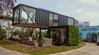 12 Shipping Container Homes That Challenge the Meaning of Shelter - Photo 6 of 12 - Peruvian-born designer Sachi Fujimori's grassed-walled Casa Reciclada, or Recycled House, was constructed from a used shipping container. Architects Anna Duelo, Úrsula Ludowieg OPhelan, and Marc Koenig also collaborated on the project.