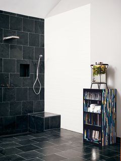 Roberts found the Montauk black slate, which he continued in a second bath.