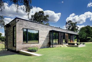 When planning regulations limited what could be built in an English forest, PAD Studio devised a prefab structure that can be moved by crane. "The whole building is based around a steel frame, which provides us with the stability to be able to top-lift it easily," explains designer Ricky Evans.