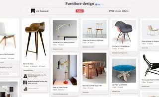 Loïc Dupasquier's Furniture Design pinboard has 609 pins devoted to modern design.