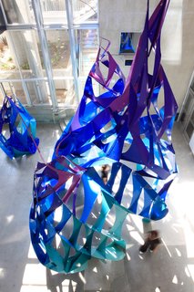 Layer's 30-foot-tall Three Horned Beast interactive sculpture was exhibited at San Diego's New Children's Museum in 2011. Photo by Art Gray.