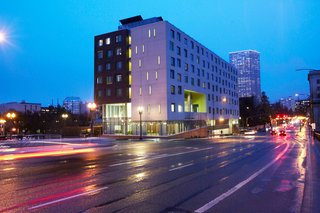 Designed by Holst Architecture, Bud Clark Commons provides housing and services for Portland, Oregon's most vulnerable homeless population. Photo by Chris Mueller.