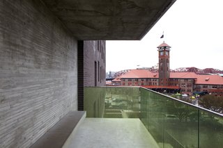 From balconies finished in concrete, residents can spy Portland's Pearl District. Photo by Chris Mueller.