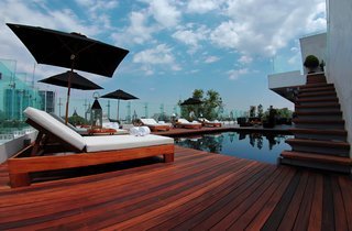 Hotel Demetria, Guadalajara - Photo 3 of 7 - The pool, overlooking the city, also connects to a private deck for the Demetria suite. Notable guests include Elton John, Kylie Minogue, and Willem Dafoe.