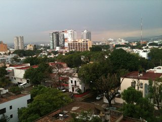 Hotel Demetria, Guadalajara - Photo 7 of 7 - The Guadalajara skyline from the fourth floor of the hotel. Throughout the city, especially Hotel Demetria's neighborhood, Lafayette, remnants of European colonialism are present and integrated into modern Mexican society.