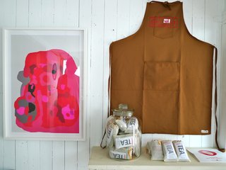 Commune Design Loves Japan - Photo 1 of 4 - This apron and green tea are among the products sold by Commune to benefit tsunami victims. Photo courtesy Commune design.