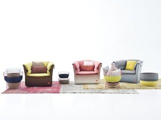 Tendence 2012 at Messe Frankfurt: Talents 10 + 1 - Photo 3 of 10 - This year Herkner also collaborated with famed Italian brand Moroso on the Coat Armchair and Bask Table.