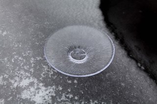 Perhaps the most impressive piece in the line, the rippling platter truly shows off the rich texture and clear aesthetic debt to the icy New England landscape.