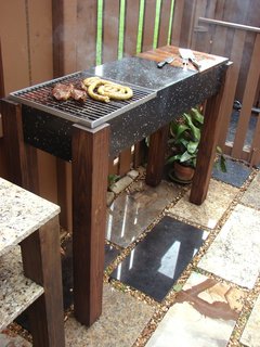 The finished product in action, in Marques' backyard.