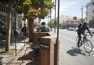 Design: It's About Time - Photo 1 of 1 - This parklet on Valencia Street in San Francisco is one of the many that dot the city. Photo by David Lloyd.