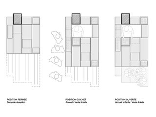 Expandable Kiosk - Photo 2 of 3 - The various iterations of the kiosk, depending on the event for which it's to be used.