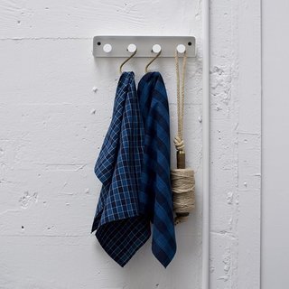 These Indigo Check dishtowels from Cloth and Goods ($30) are made from new Japanese fabrics woven in hand-operated looms.