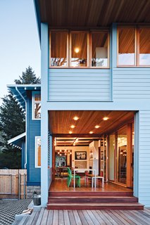 The Power of Color and What Each Shade Is Best For - Photo 11 of 11 - Since the house is in a historic district, Beebe and Skidmore’s interventions were constrained by local guidelines, including a stipulation that the walls of the addition couldn’t line up with the walls of the existing house. They bumped the walls in by five feet on either side and painted the addition, clad in siding from Capital Lumber, a color complementary to the original building’s deep, bright blue. "A guy from Boise’s preservation office came by and said, ‘This is a perfect example of how we’d like people to build additions,’" says Dana. "We were pretty proud of that"