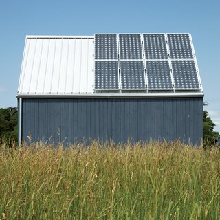 A Sustainably Built Home in Rural Ontario - Photo 8 of 16 - A 1.4-kW solar array by Sharp and propane-powered in-floor radiant heating from Radiantec obviate any need to connect to municipal power.