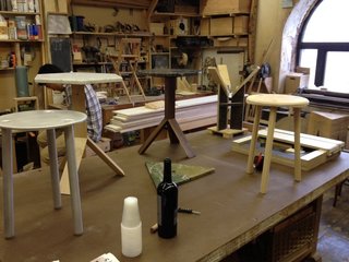 Open Studios at City Modern - Photo 11 of 26 - The gentlemen of Fort Standard work in a community space in Red Hook to produce wooden and metal tables and a variety of other products such as bottle openers, canisters, wooden blocks, bracelets, and belt buckles.