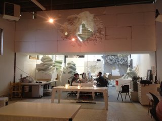 Open Studios at City Modern - Photo 24 of 26 - With most of their work and studio in all white, Snarkitecture wins the award for cleanest studio.